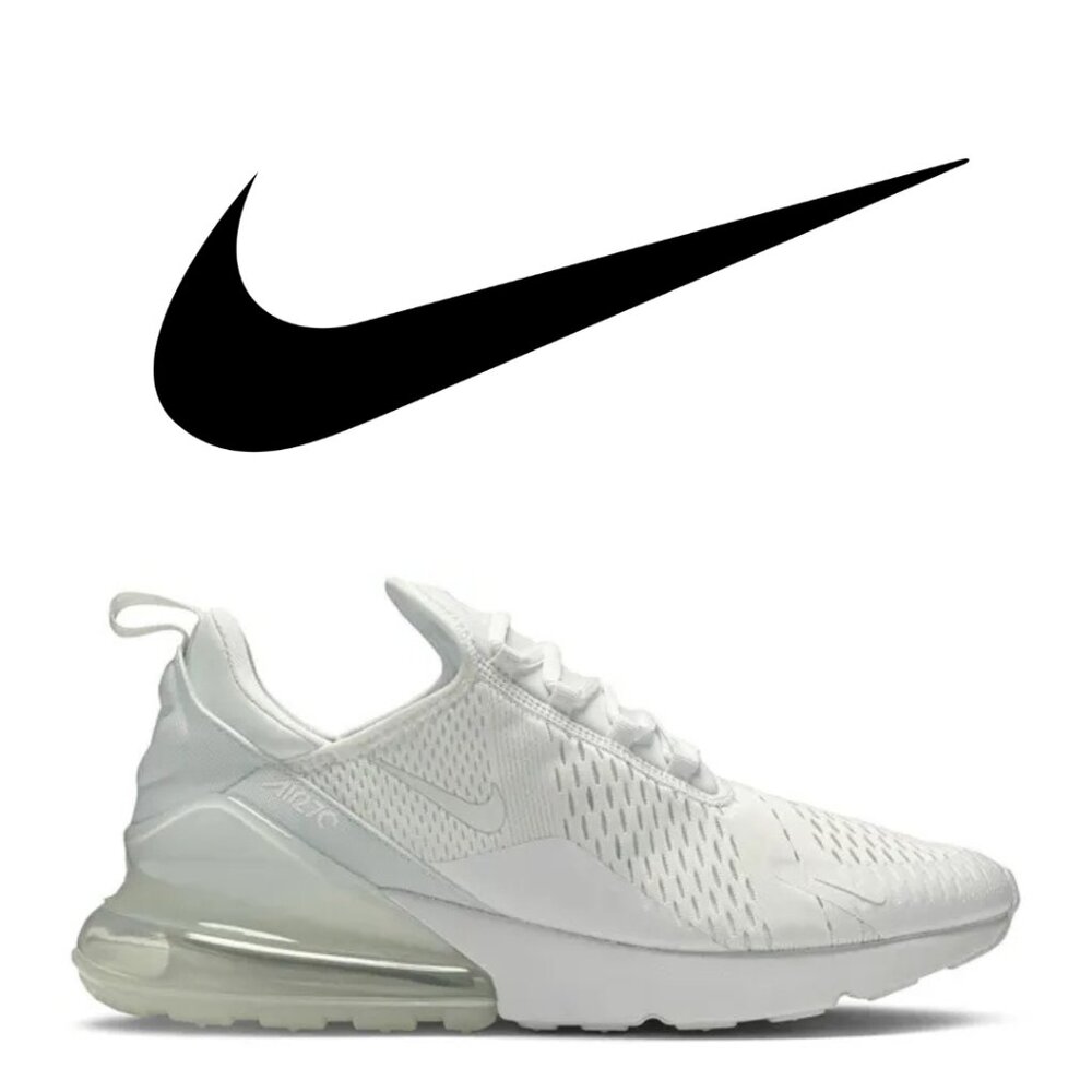 Nike Air Max 270 'Triple White' - Size 3.5Y